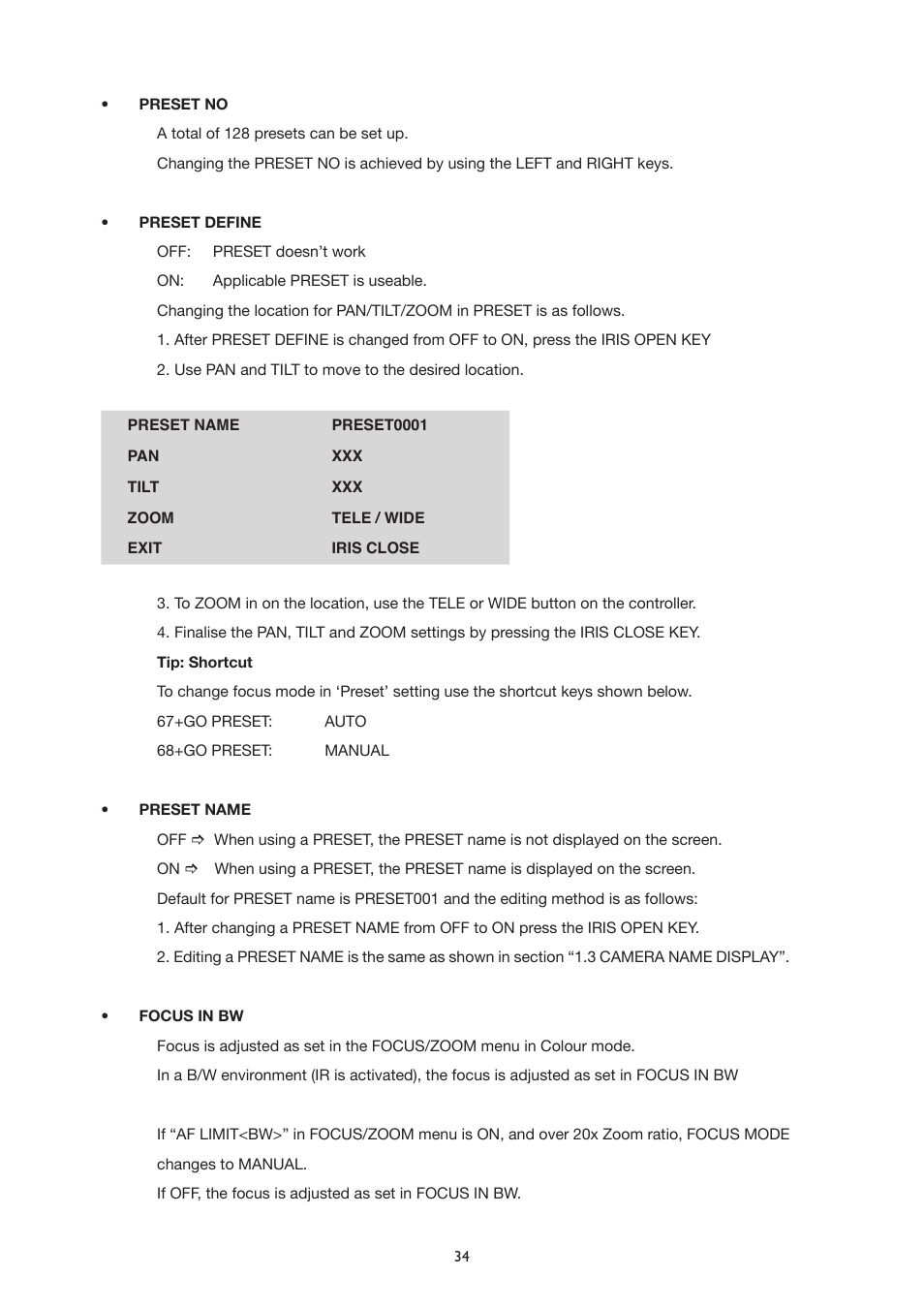 IC Realtime The Sentinal WDR 36x Optical Zoom, 32x Digital Zoom IR PTZ Camera User Manual | Page 34 / 47