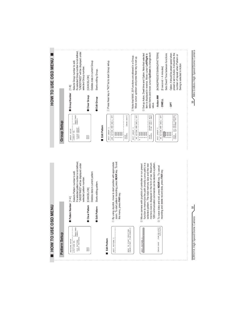 How to use osd menu, Mi ni en dle ss h igh sp ee d d om e c am era, High sp ee d d om e c am era | IC Realtime Mini-Size High Speed PTZ Dome Camera (ICR101X) User Manual | Page 18 / 21