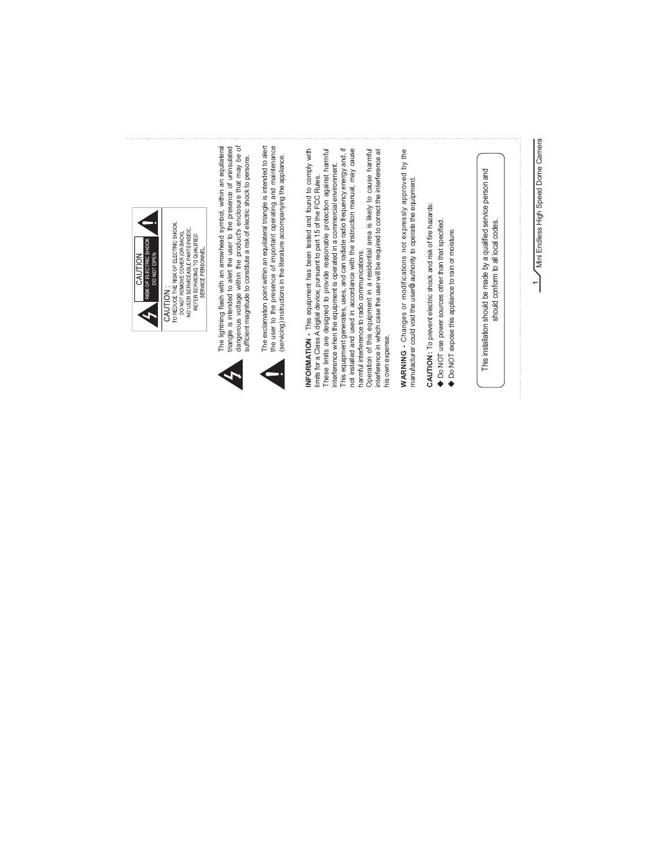 IC Realtime Mini-Size High Speed PTZ Dome Camera (ICR101X) User Manual | Page 2 / 21