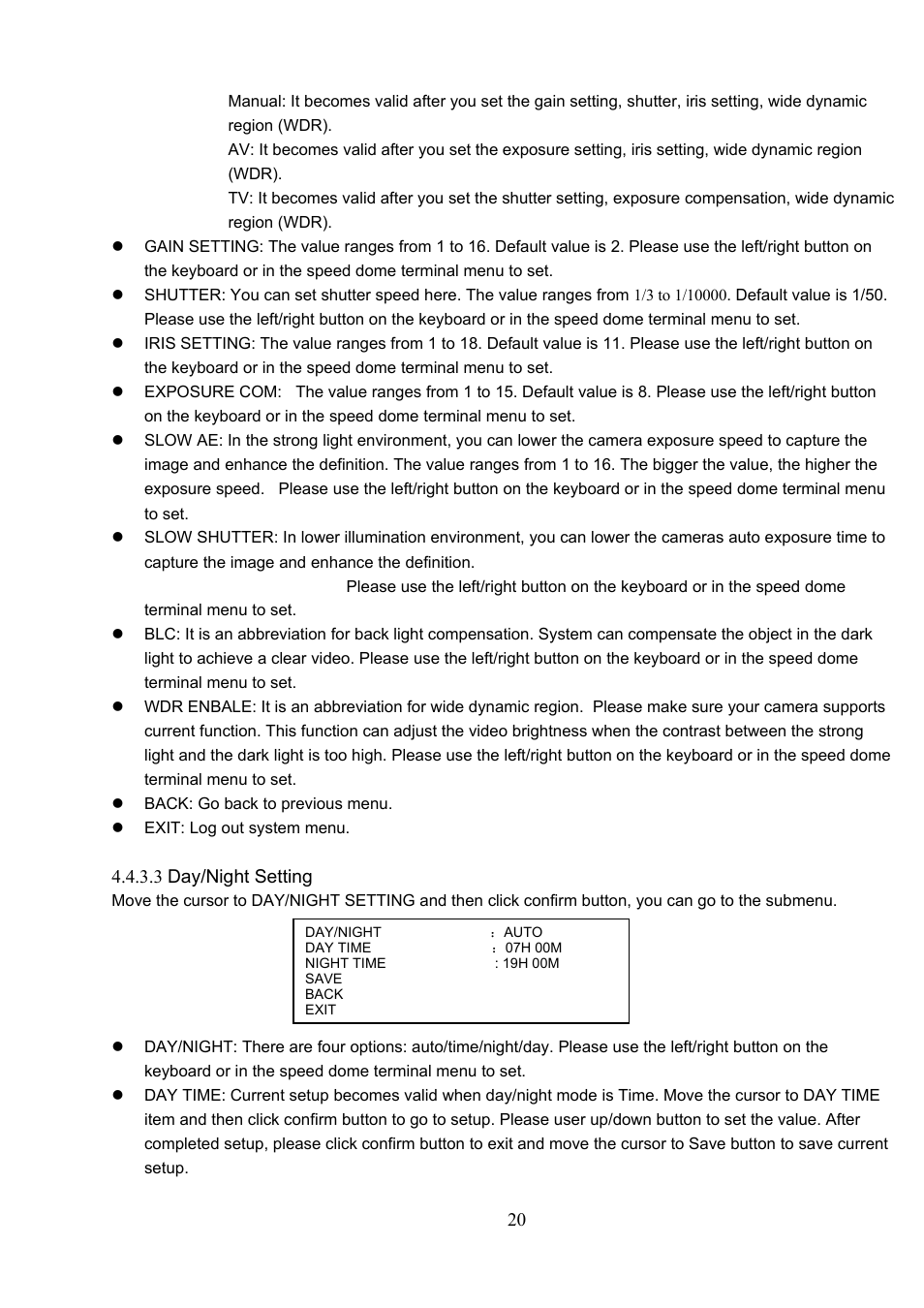 IC Realtime 600TVL / 650TVL 23X High Speed PTZ Camera with 250' IR User Manual | Page 27 / 41