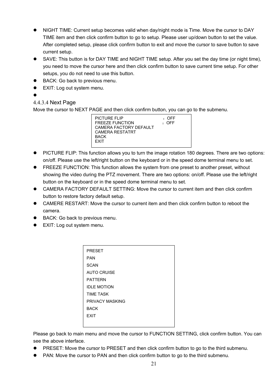 IC Realtime 600TVL / 650TVL 23X High Speed PTZ Camera with 250' IR User Manual | Page 28 / 41