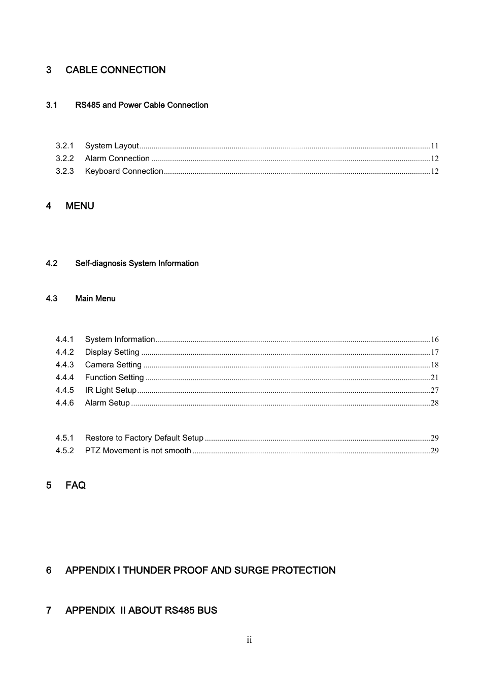 IC Realtime 600TVL / 650TVL 23X High Speed PTZ Camera with 250' IR User Manual | Page 3 / 41