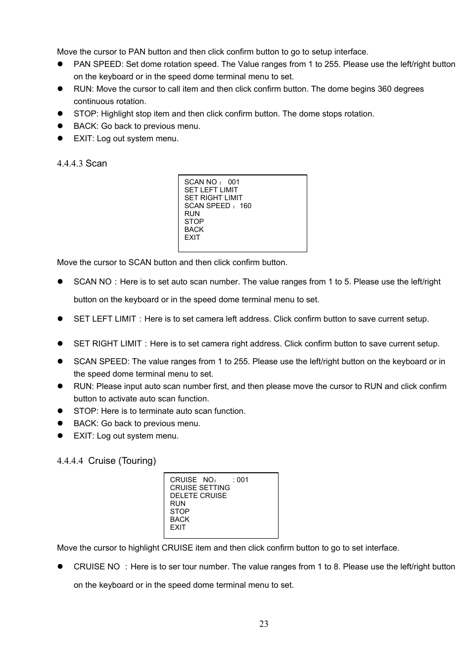 IC Realtime 600TVL / 650TVL 23X High Speed PTZ Camera with 250' IR User Manual | Page 30 / 41