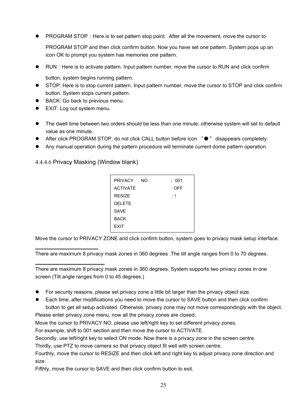 IC Realtime 600TVL / 650TVL 23X High Speed PTZ Camera with 250' IR User Manual | Page 32 / 41