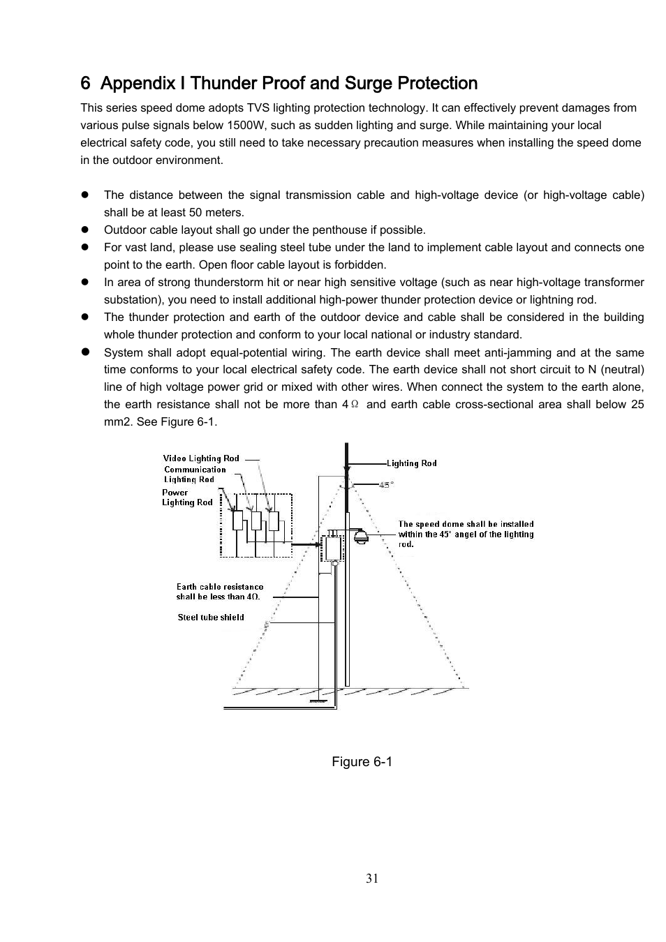 6 appendix Ⅰ thunder proof and surge protection | IC Realtime 600TVL / 650TVL 23X High Speed PTZ Camera with 250' IR User Manual | Page 38 / 41