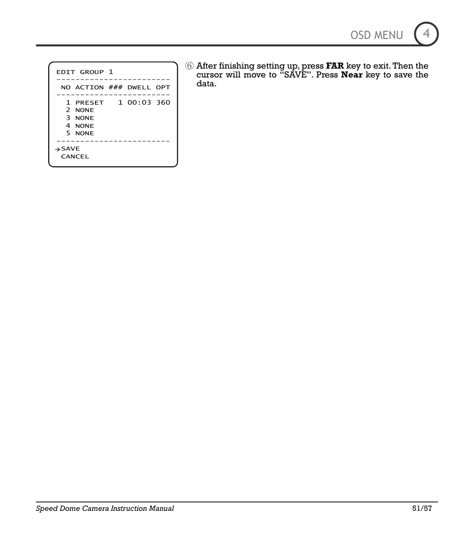 Icr-100x 51, Osd menu | IC Realtime 480TVL Super Night Vision Outdoor AF 22X Zoom Camera (ICR200X) User Manual | Page 43 / 46