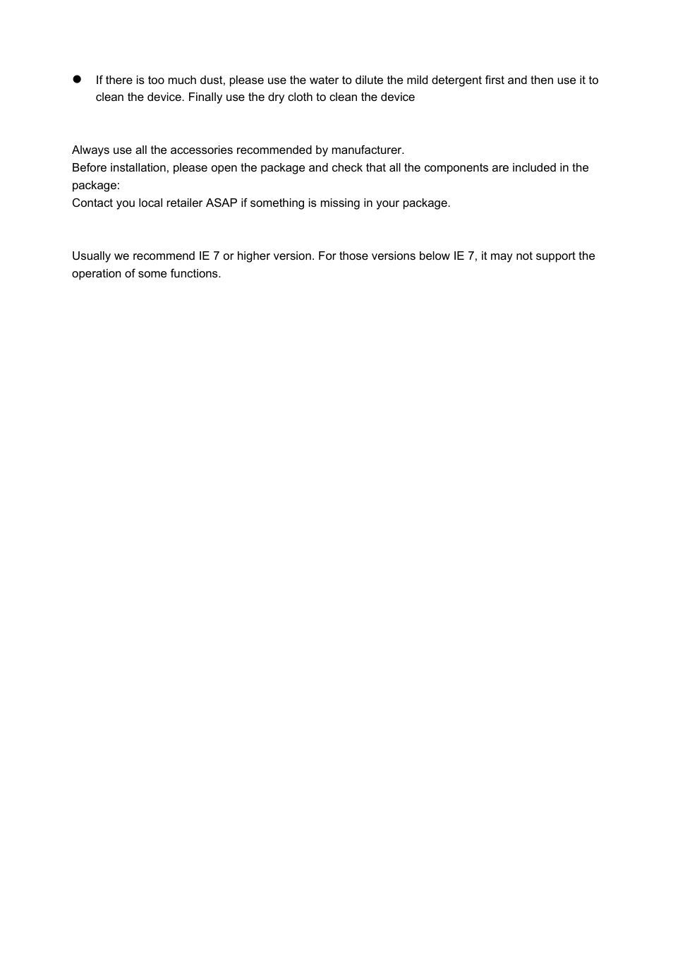 IC Realtime IP High Speed PTZ Dome Camera with 36X Zoom and WDR (ICIPZ3601WDR) User Manual | Page 7 / 33