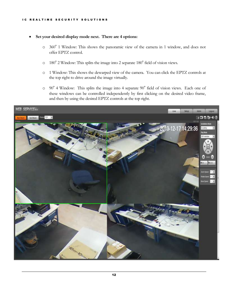 IC Realtime 2Megapixel HD Network Fish-Eye Camera (ICIPD2360) User Manual | Page 15 / 17