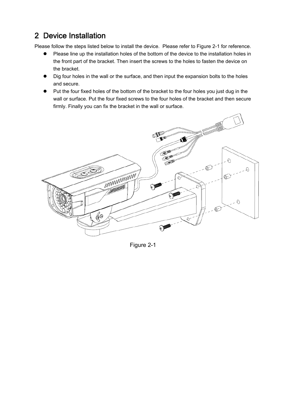 2 device installation | IC Realtime 3.0 MegaPixel 8-16mm VF IP66 IP Bullet/Box Camera with IR & POE (ICIPS3000AF) User Manual | Page 9 / 16