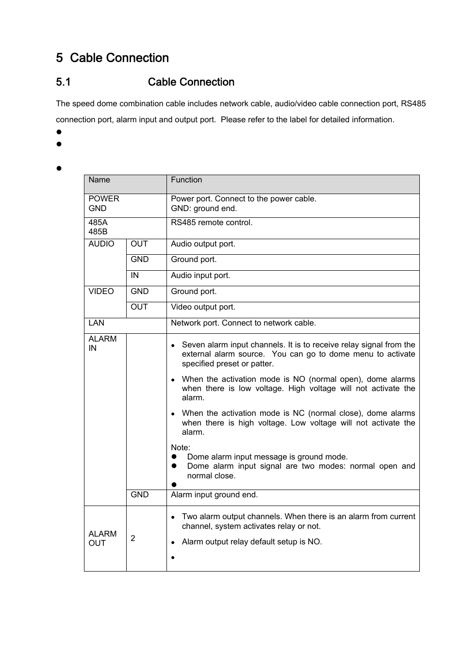 5 cable connection, 1 combination cable connection, 2 system layout | IC Realtime 1.3 Megapixel 18X PTZ Network Camera with Up-to 300 ft IR (ICIPMP1808IR) User Manual | Page 33 / 38