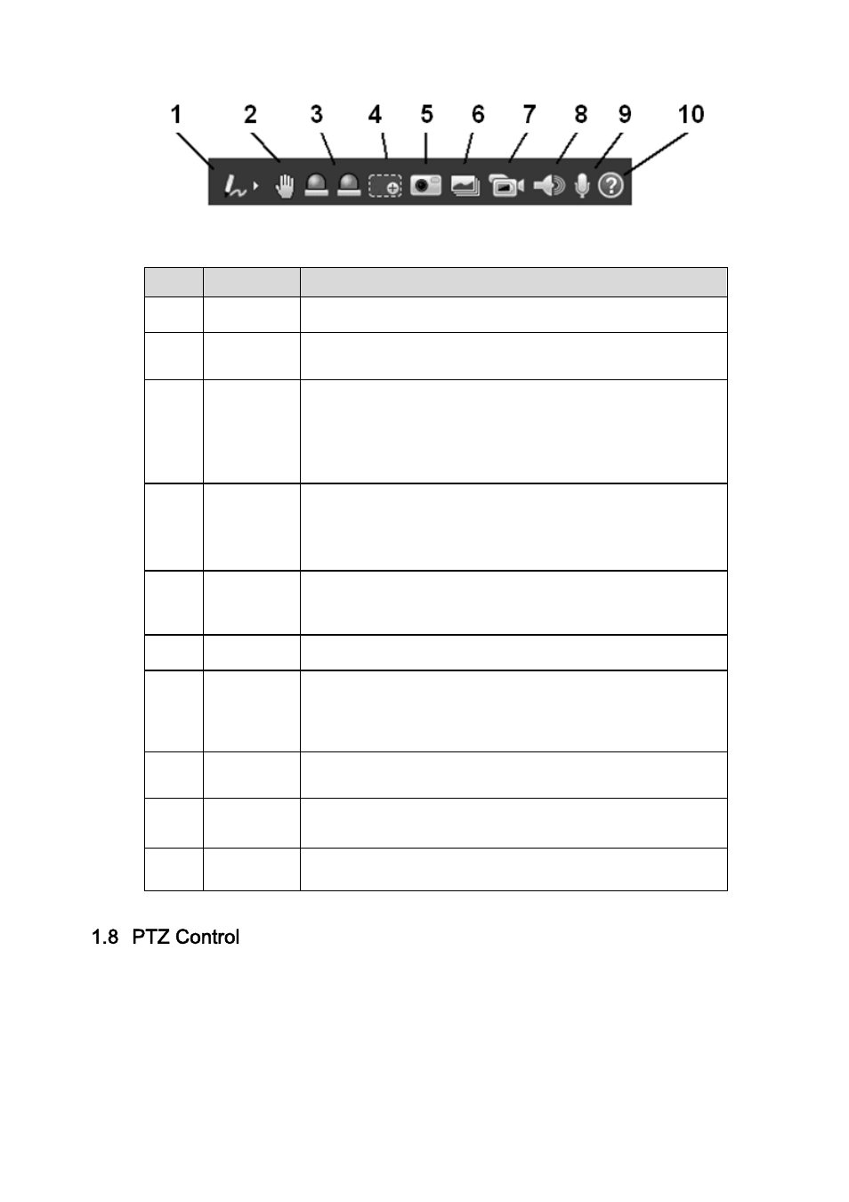 8 ptz control | IC Realtime 2 Megapixel Full HD 20x Optical Network PTZ Camera IP66 300 ft IR (ICIP2001HDIR) User Manual | Page 10 / 63