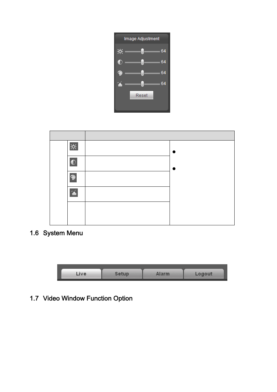 6 system menu, 7 video window function option | IC Realtime 2 Megapixel Full HD 20x Optical Network PTZ Camera IP66 300 ft IR (ICIP2001HDIR) User Manual | Page 9 / 63