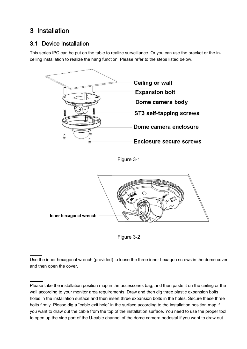 3 installation | IC Realtime 2 Megapixel Full HD Network Mini Dome Camera (ICIPD2000) User Manual | Page 17 / 27