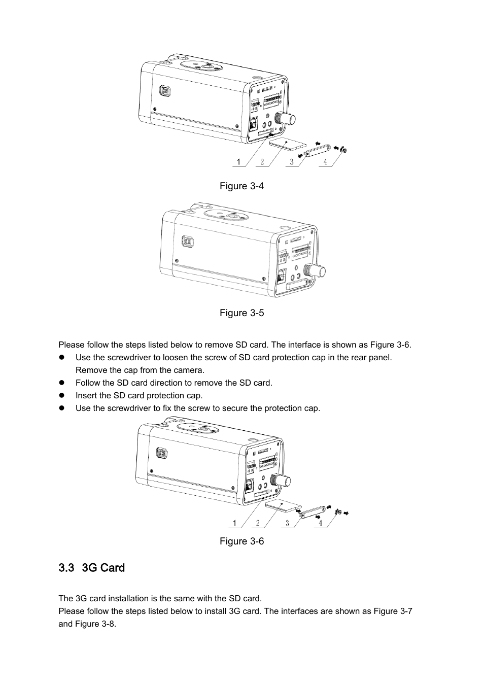 3 3g card | IC Realtime 2 MegaPixel Full HD IP Box Camara (ICIPS2000) User Manual | Page 29 / 41