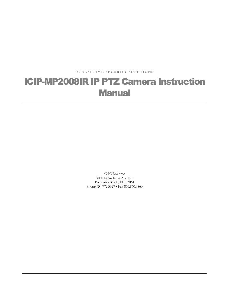 Icip-mp2008ir ip ptz camera instruction manual | IC Realtime 1.3Mp HD Cost-effective Network IR PTZ Dome Camera (ICIPM2008IR) User Manual | Page 2 / 19