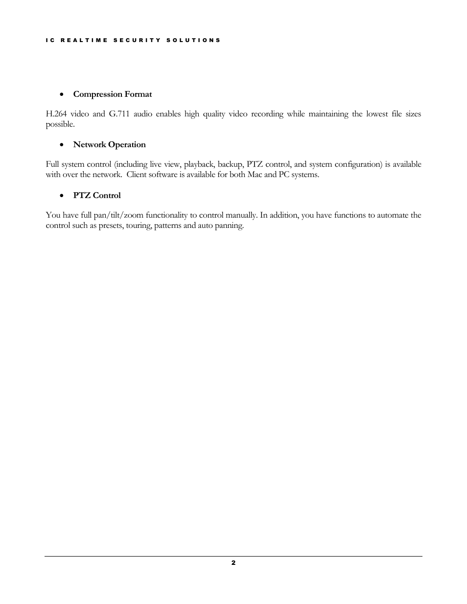 IC Realtime 1.3Mp HD Cost-effective Network IR PTZ Dome Camera (ICIPM2008IR) User Manual | Page 5 / 19