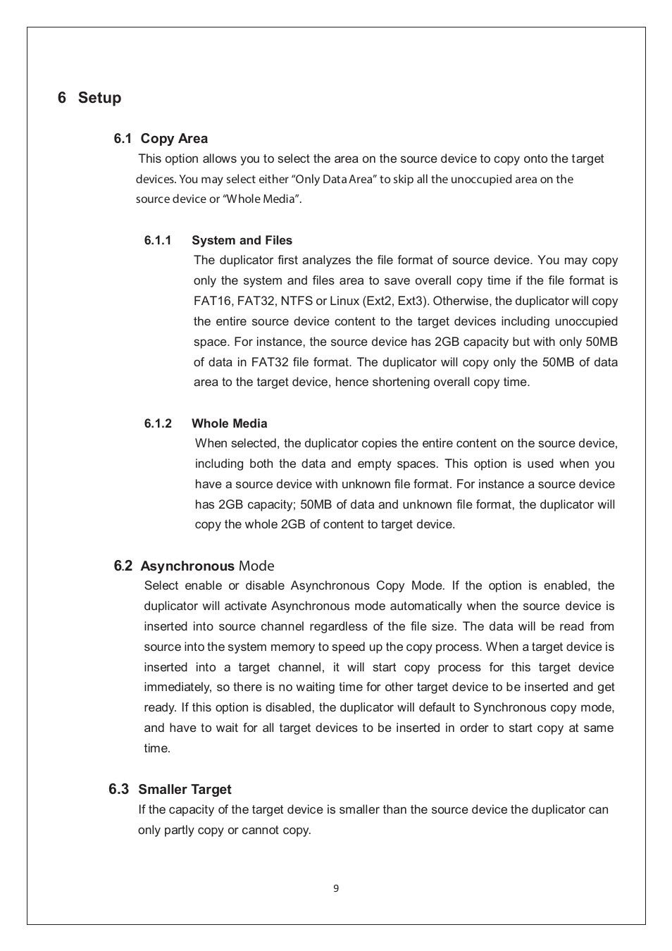6 setup | ILY Flash Duplicator USB/FlashMax/CF/SD/eUSB User Manual | Page 10 / 12