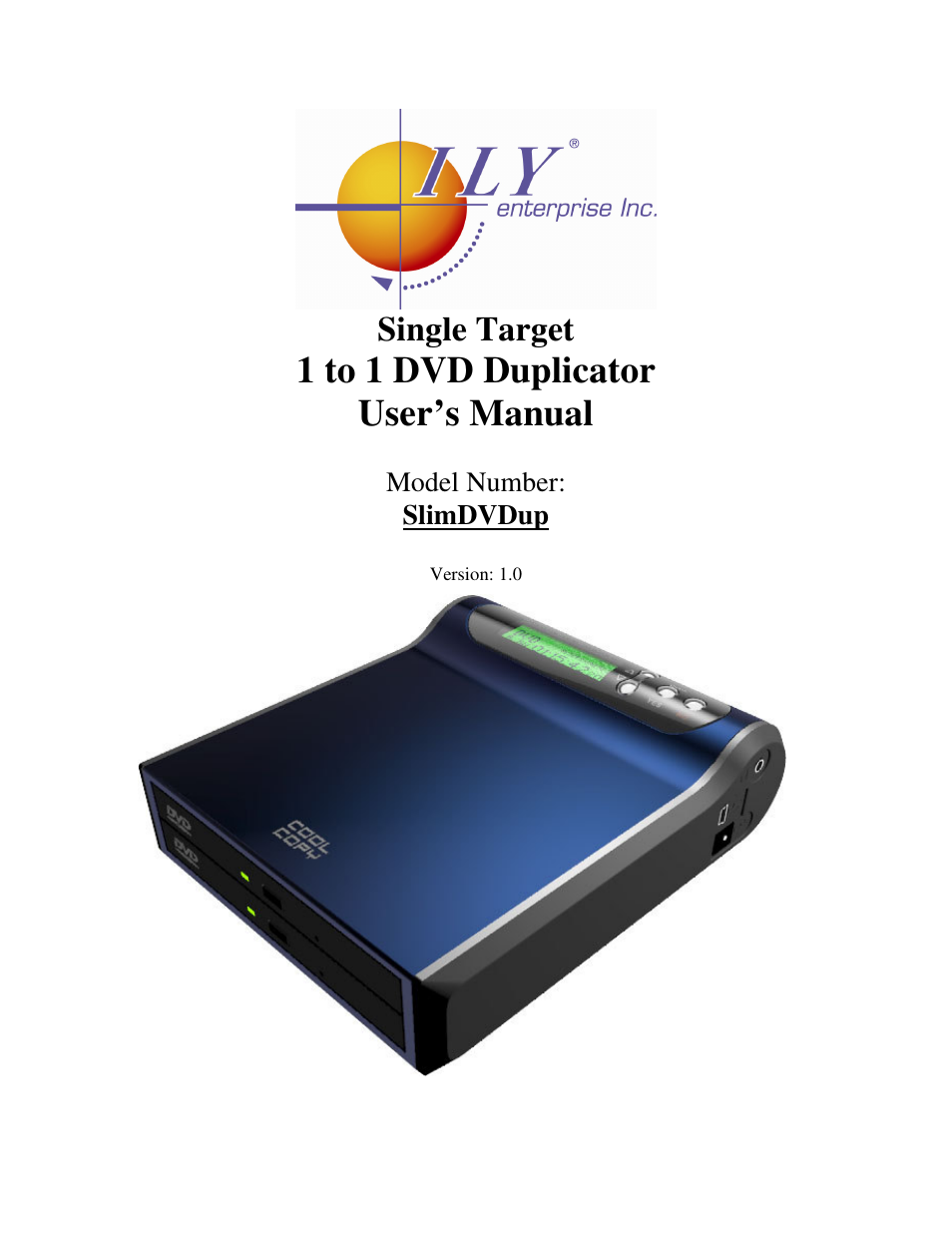 ILY SlimDVDup User Manual | 22 pages