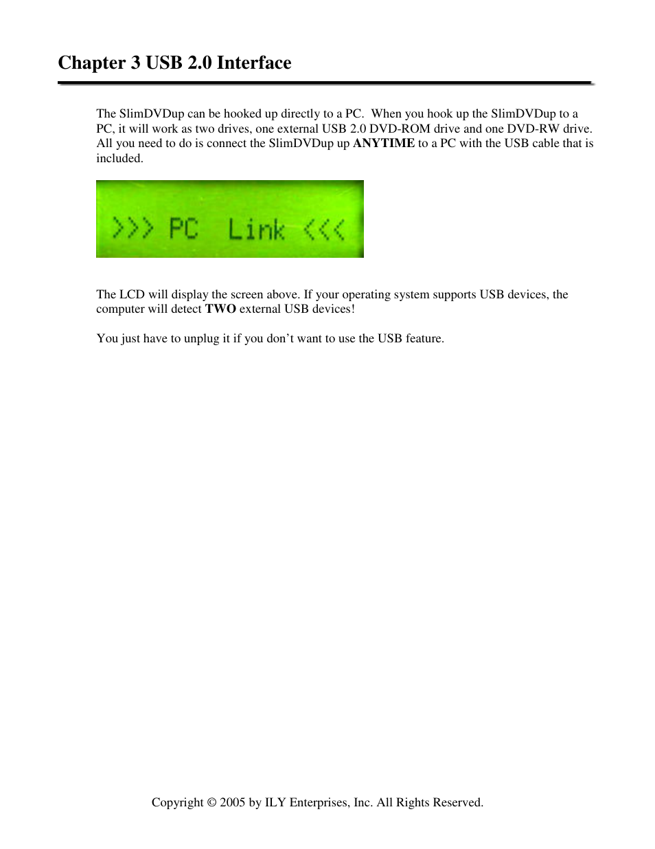 Chapter 3 usb 2.0 interface | ILY SlimDVDup User Manual | Page 20 / 22