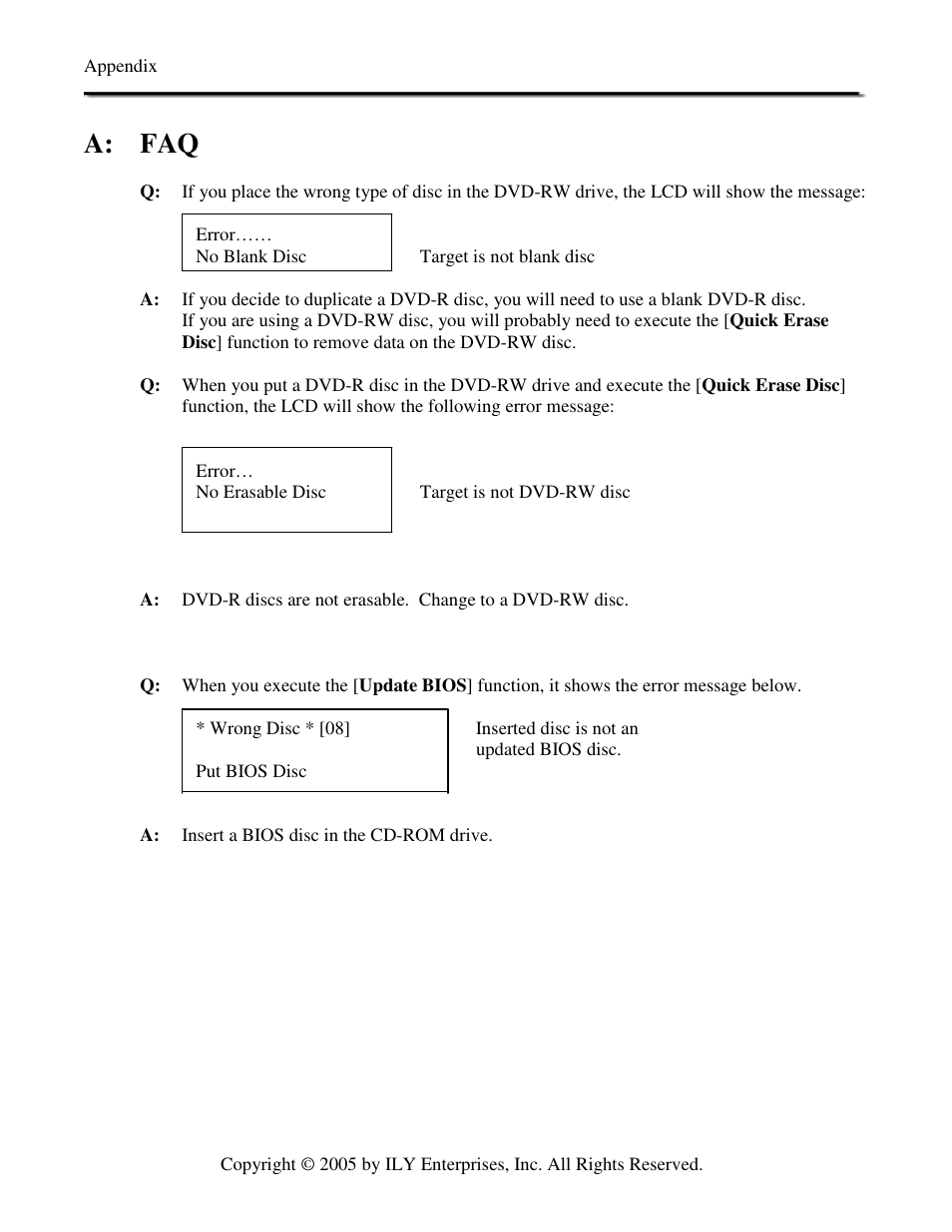 A: faq | ILY SlimDVDup User Manual | Page 21 / 22