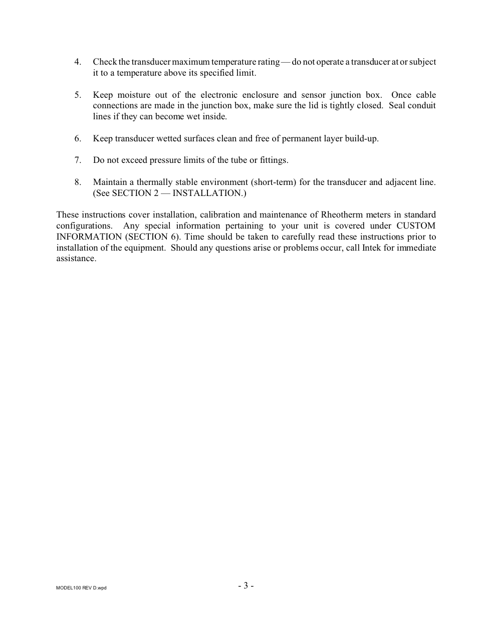 Intek 100 User Manual | Page 5 / 20