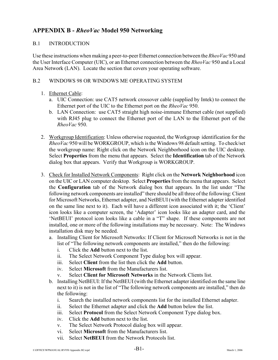 Intek RheoVac 950A User Manual | Page 34 / 49