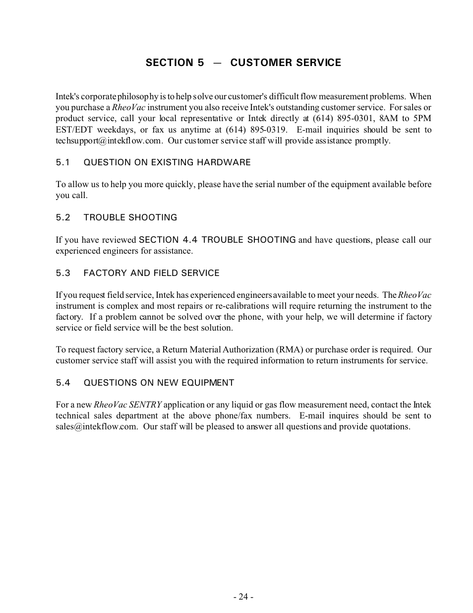 Intek RheoVac SENTRY User Manual | Page 26 / 27