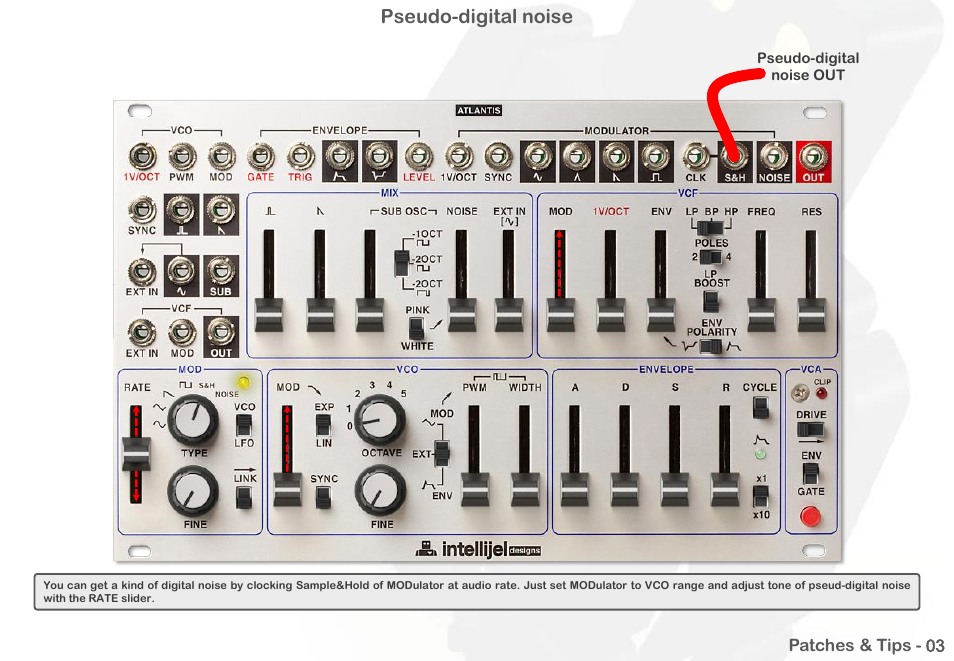 Pseudo-digital noise | Intellijel Atlantis User Manual | Page 76 / 137