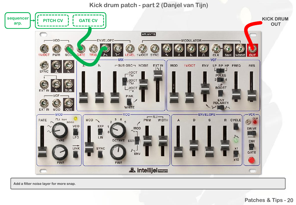 Kick drum patch - part 2 (danjel van tijn) | Intellijel Atlantis User Manual | Page 93 / 137