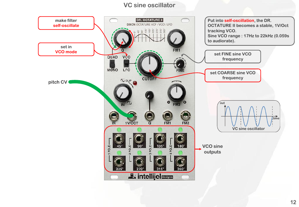 Vc sine oscillator | Intellijel Dr. Octature II User Manual | Page 14 / 32