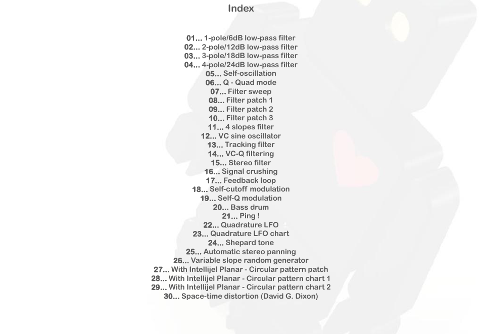 Index | Intellijel Dr. Octature II User Manual | Page 2 / 32