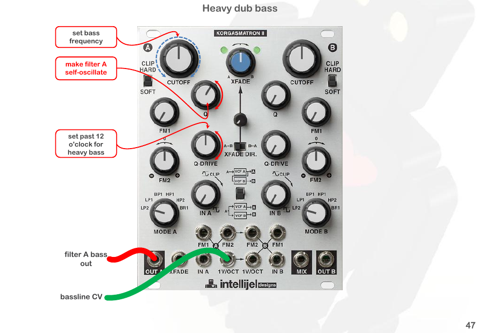 Heavy dub bass | Intellijel Korgasmatron II User Manual | Page 49 / 63