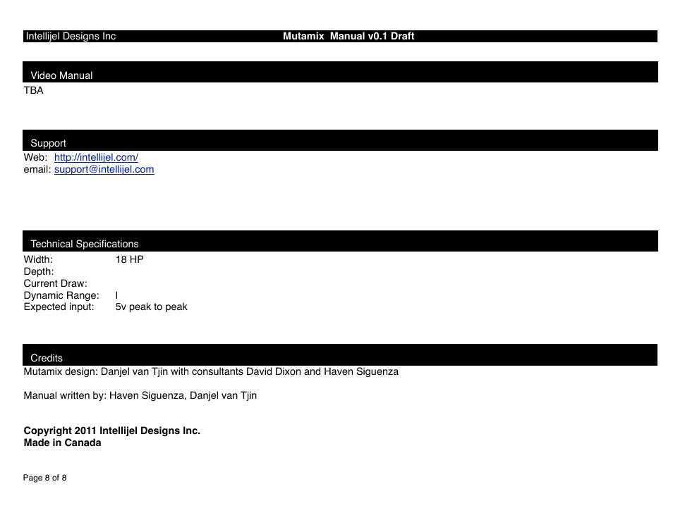 Intellijel Mutamix (DRAFT) User Manual | Page 8 / 8