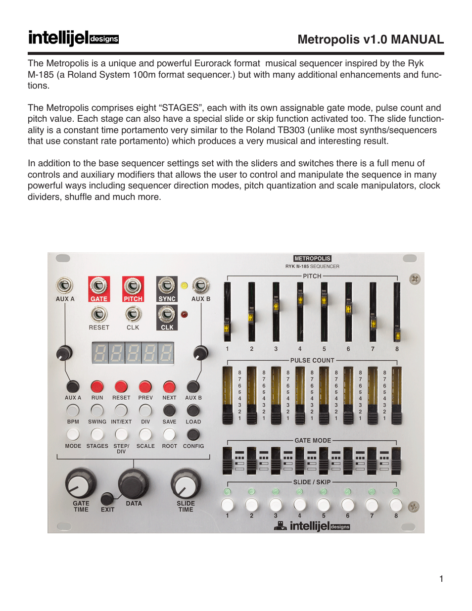 Intellijel Metropolis User Manual | 17 pages