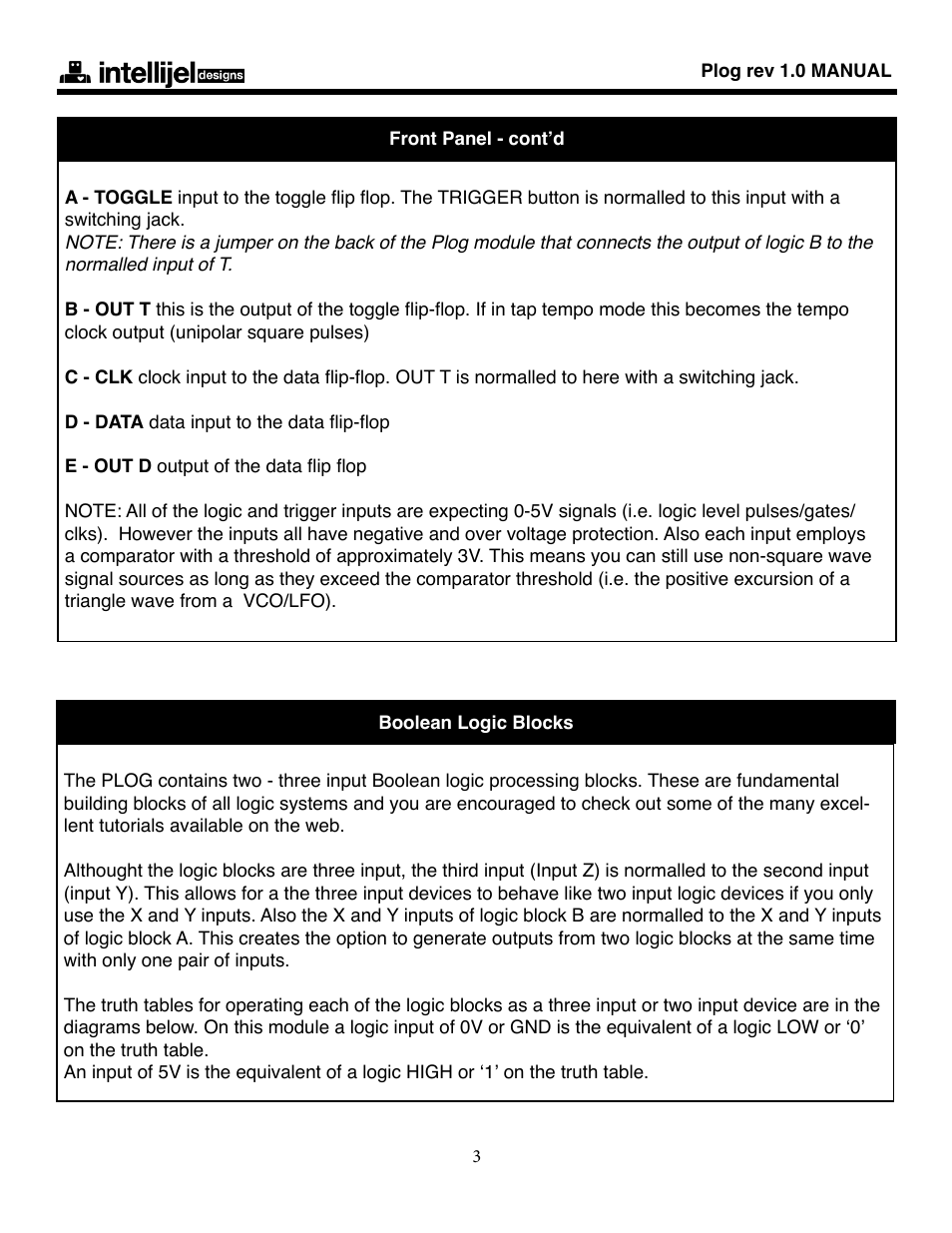 Intellijel Plog 1.0 User Manual | Page 3 / 7