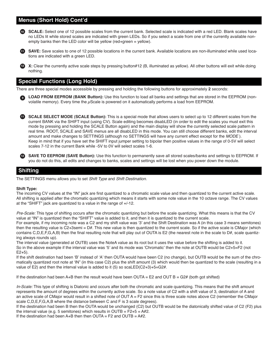 Intellijel µScale 1.0 User Manual | Page 2 / 6