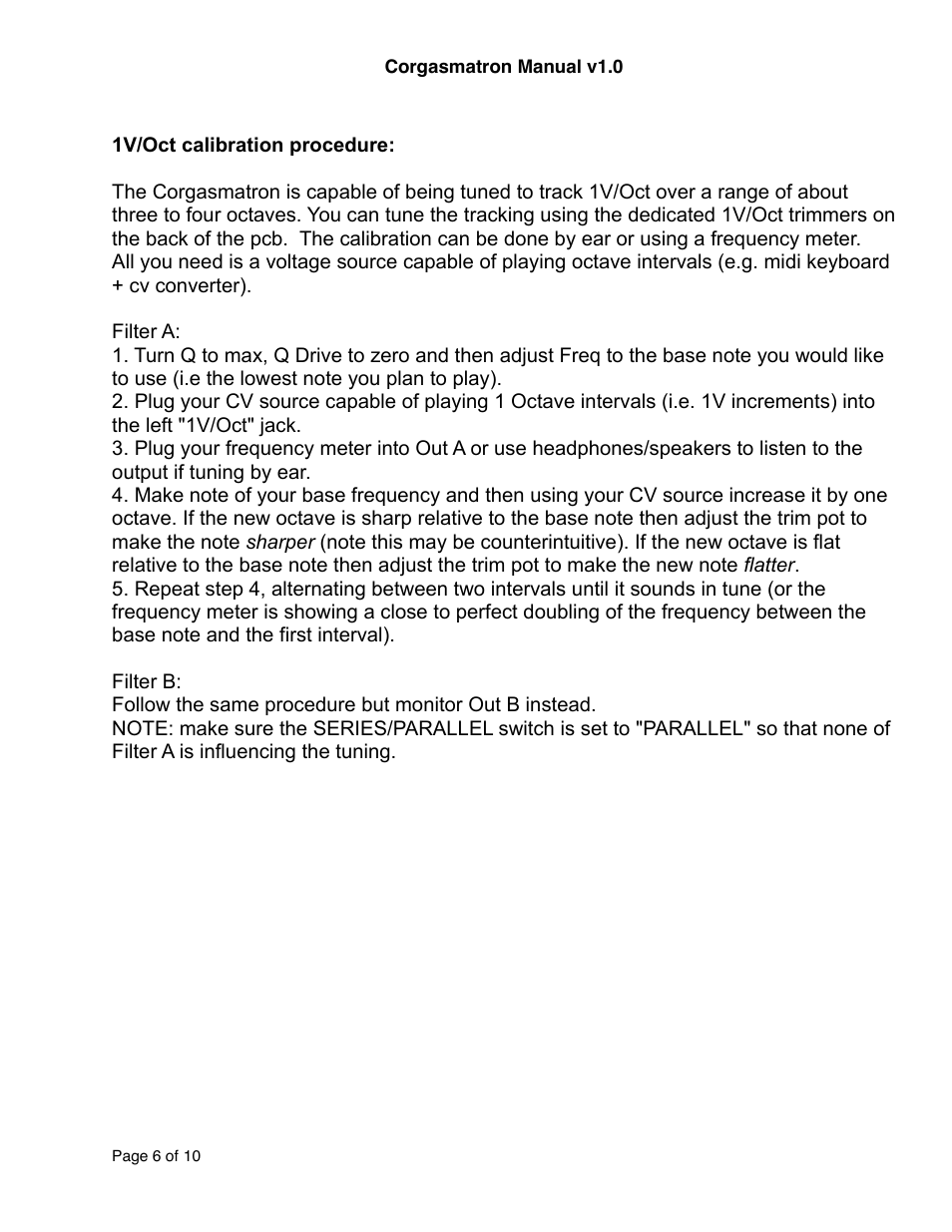 Intellijel Corgasmatron (draft) User Manual | Page 6 / 10