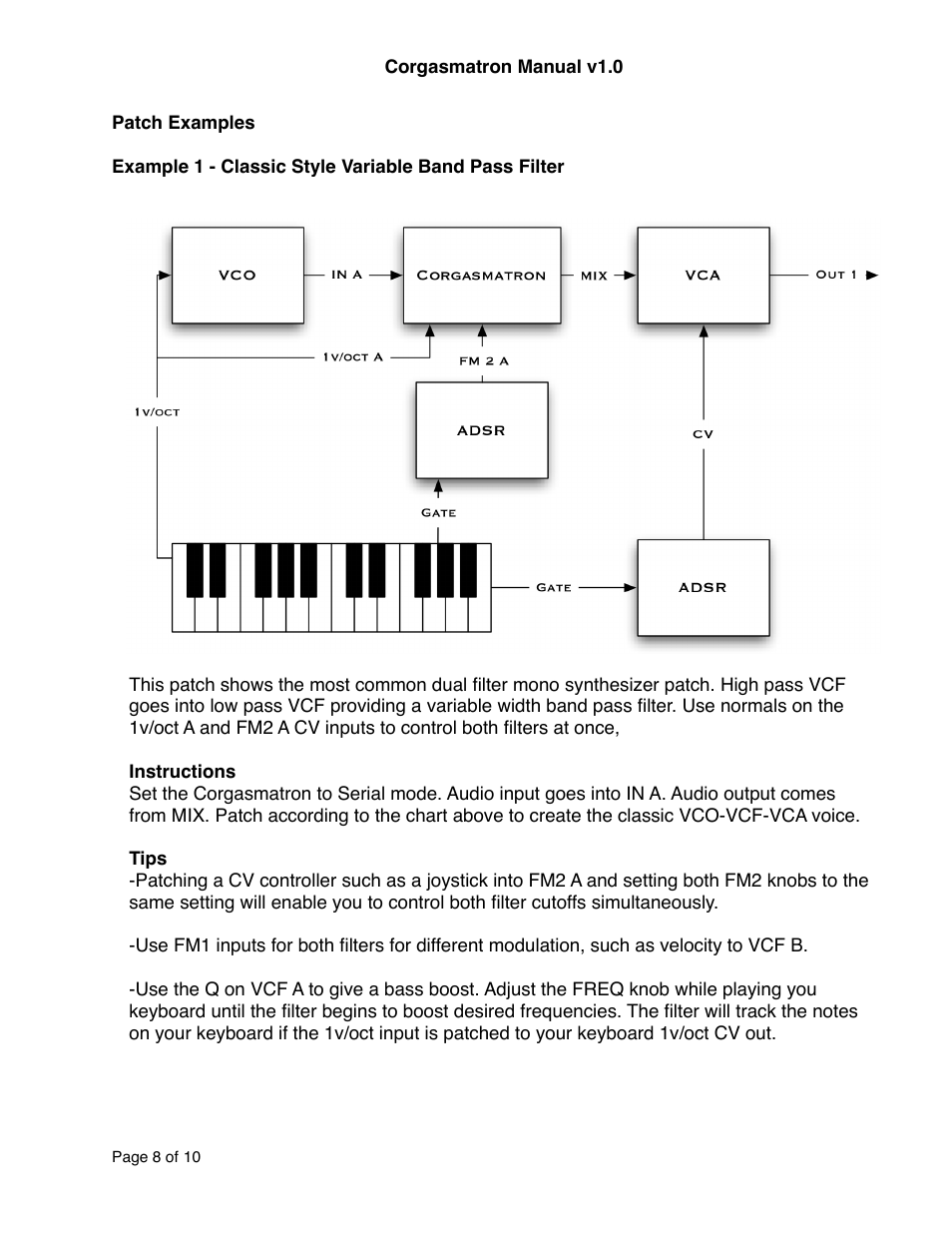 Intellijel Corgasmatron (draft) User Manual | Page 8 / 10