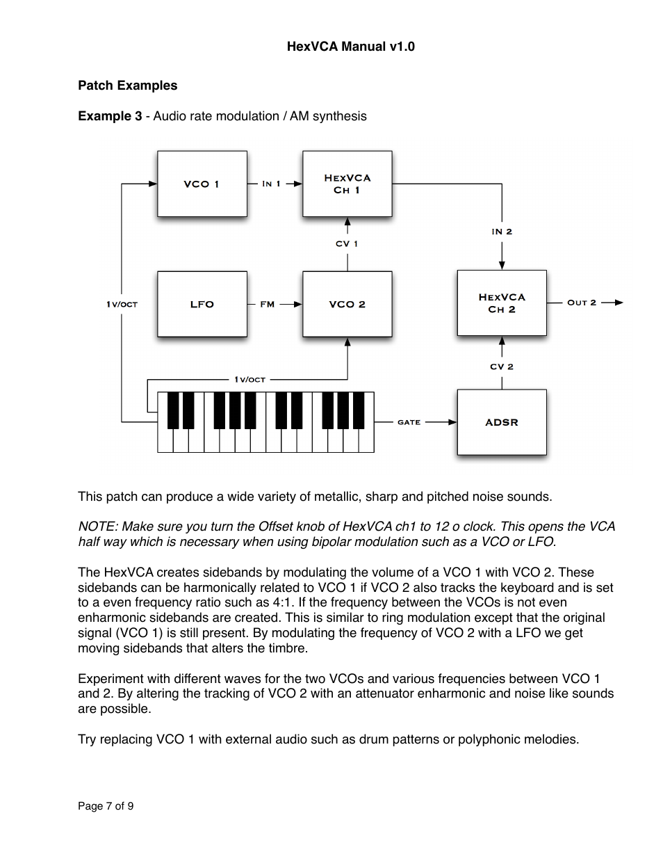 Intellijel HexVCA (draft) User Manual | Page 7 / 9