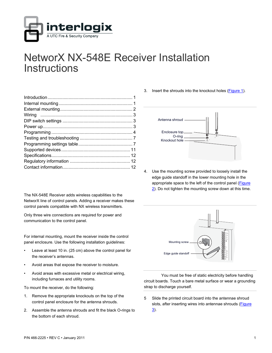 Interlogix NX-548E User Manual | 12 pages