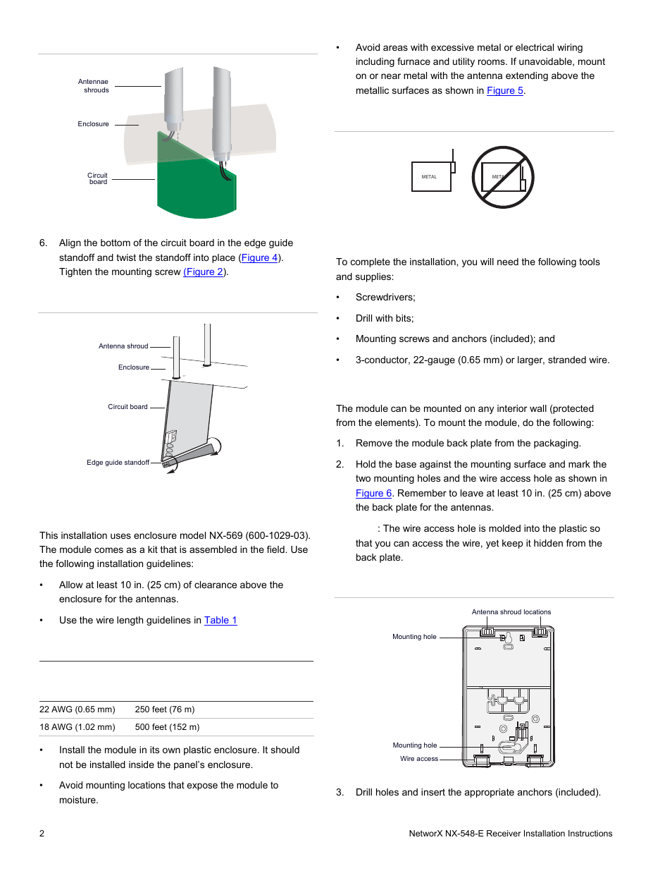 External mounting, Tools and supplies needed, Mounting | Figure | Interlogix NX-548E User Manual | Page 2 / 12