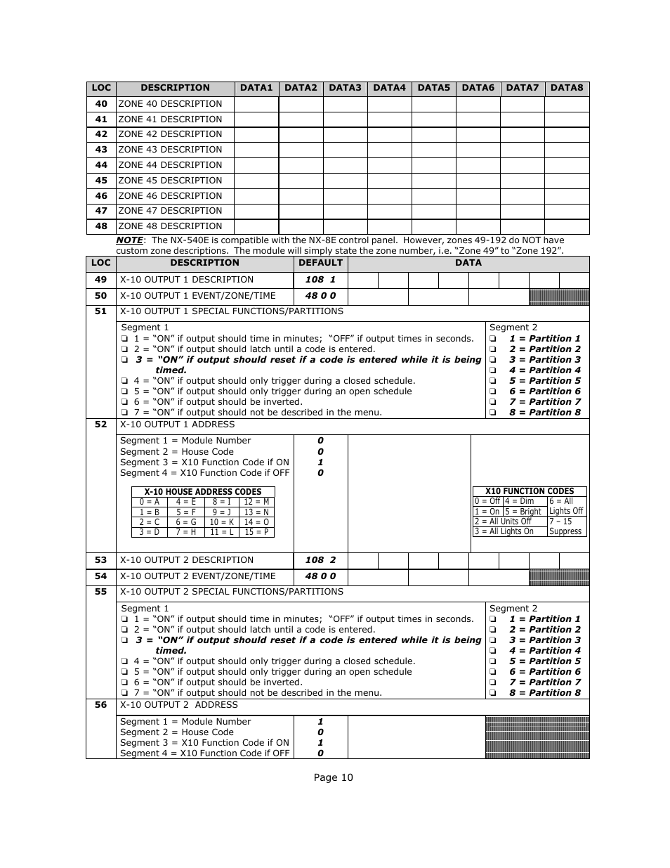 Interlogix NX-540E User Manual | Page 10 / 32