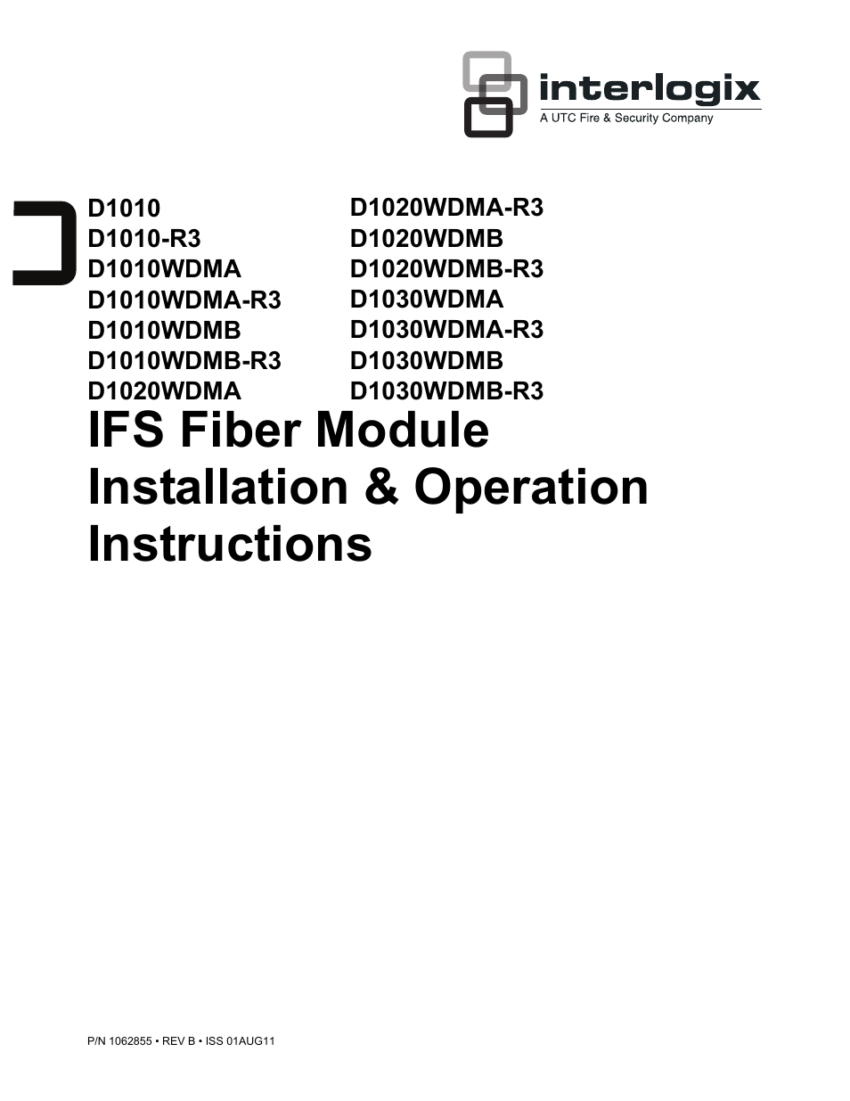 Interlogix D1000 Series User Manual | 10 pages