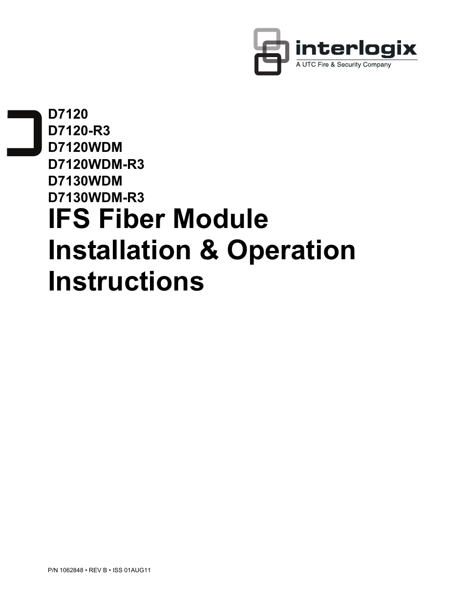 Interlogix D7100 Series User Manual | 8 pages