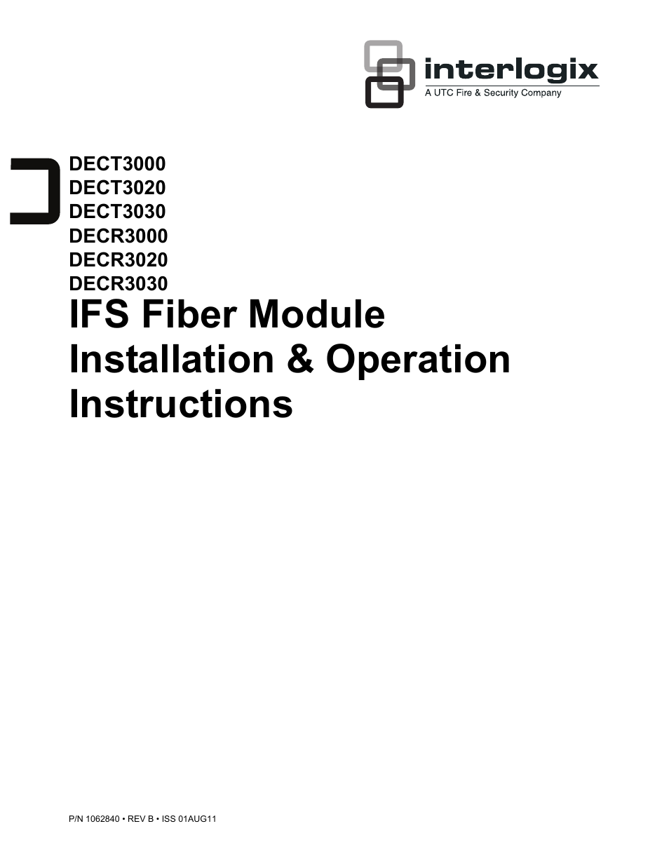 Interlogix DECR3000 Series User Manual | 8 pages