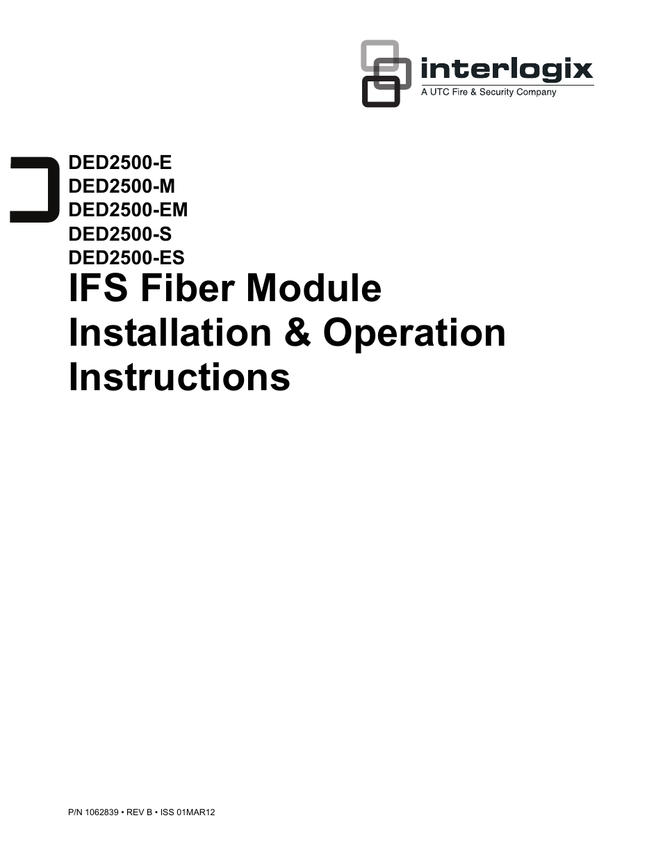 Interlogix DED2500 Series User Manual | 9 pages