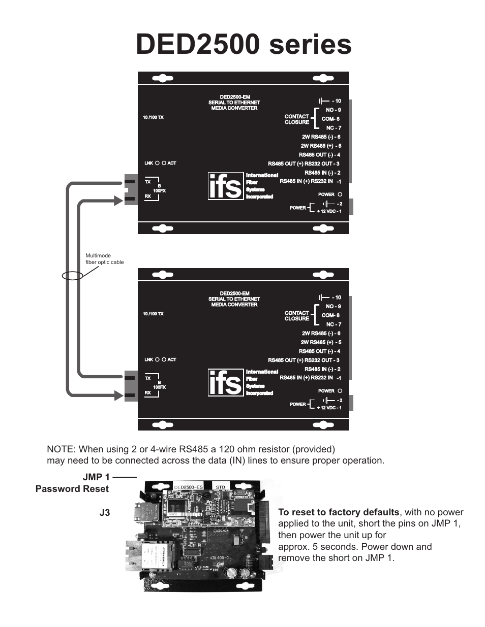 Ded2500 series | Interlogix DED2500 Series User Manual | Page 3 / 9