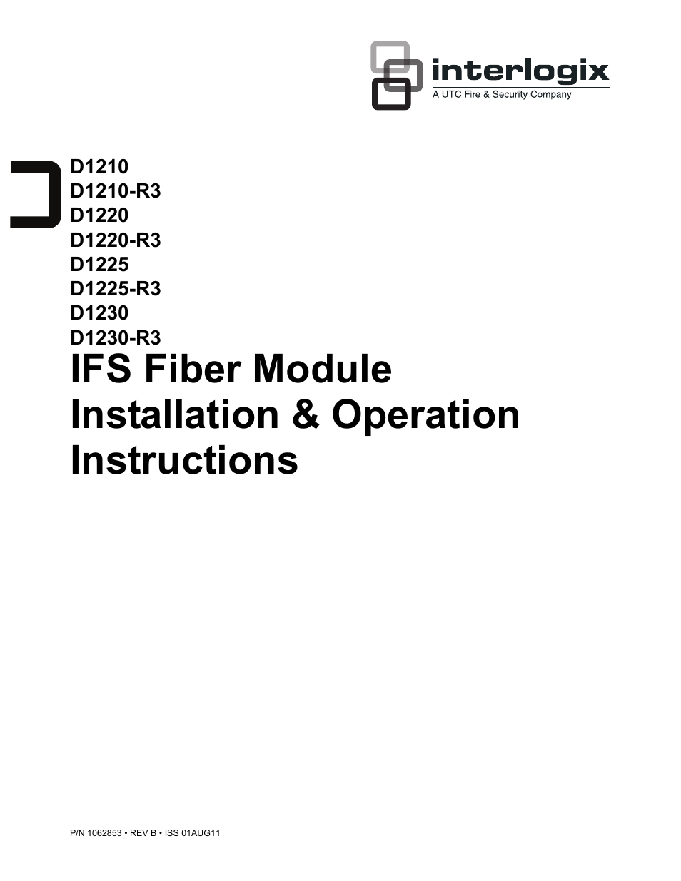 Interlogix D1200 Series User Manual | 8 pages
