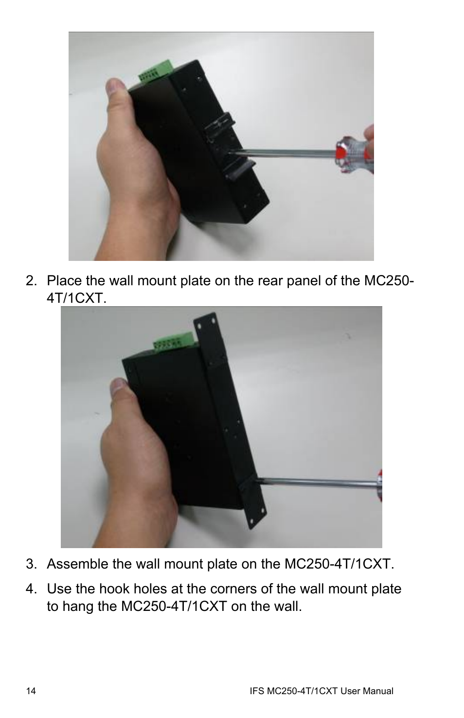 Interlogix MC250-4T/1CXT User Manual | Page 20 / 25