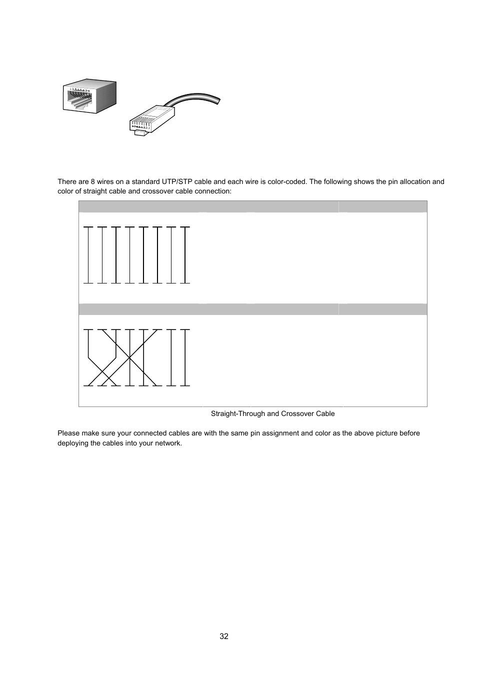 A.2 rj-45 cable pin assignments | Interlogix MC350-4T-2S User Manual | Page 32 / 32